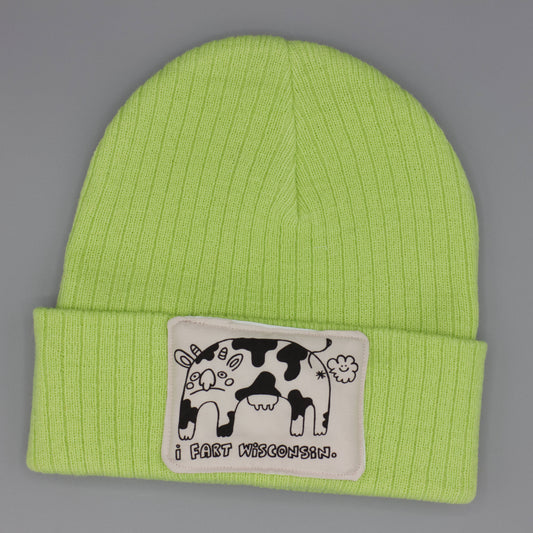 I Fart Wisconsin Beanie | Screen Printed Patch on Recycled Beanie