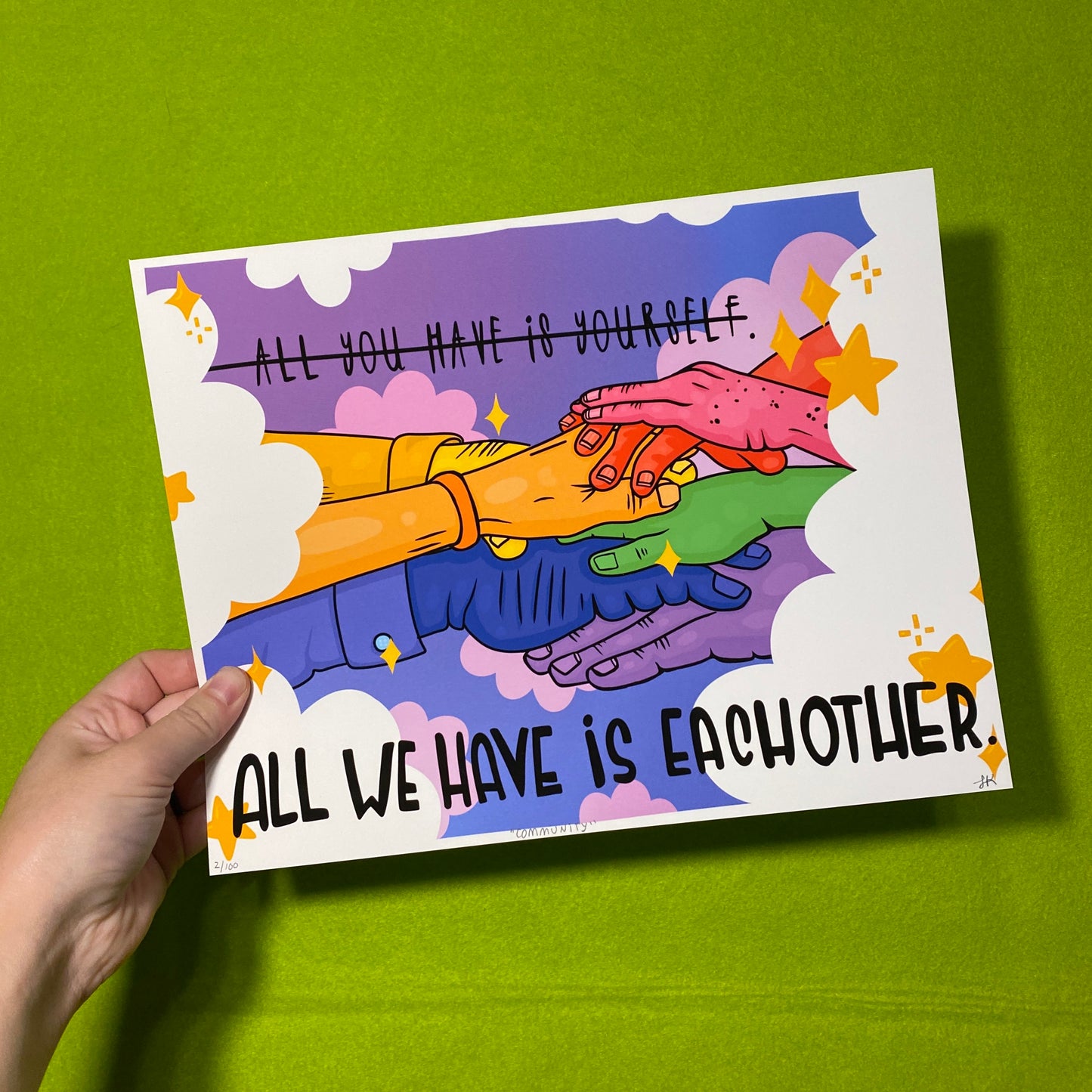 Community | All We Have Is Each Other Digital Illustration | Digital Print on Matte Photo Paper