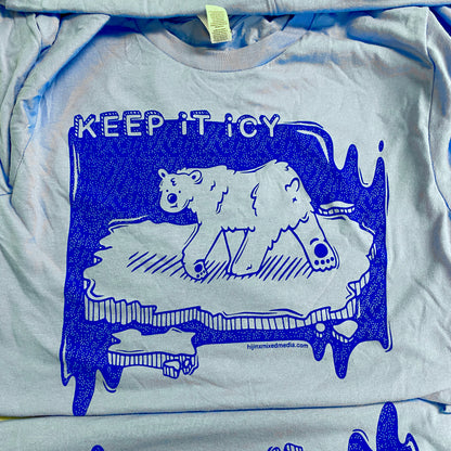 Polar Bear Keep It Icy | Screen Printed Front & Relief Printed Long Sleeves