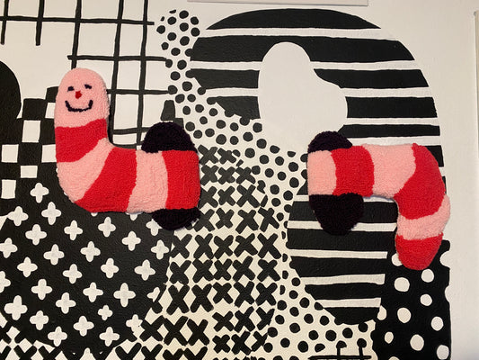 Worm Hole Machine Tufted Rug