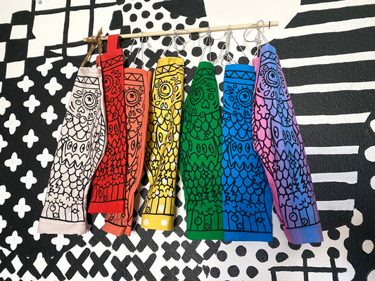 Carp Koinobori Fish Flag Japanese Children’s Day Screen Printed Wind Sock or Plushie