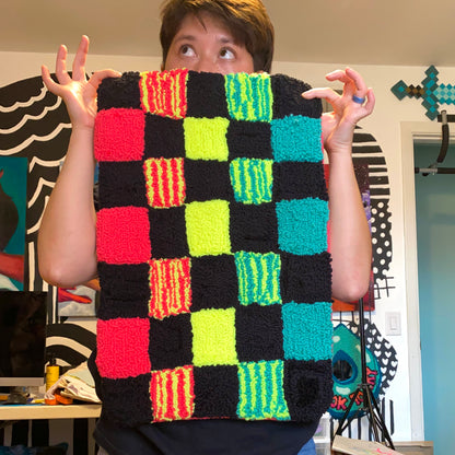 Chequeer Pride Flag | Machine-Tufted Rug