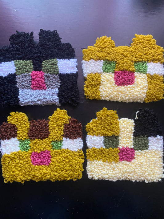 Minecraft Creature Rugs | Wall Hanging or Tabletop Rugs | Chickens, Cats, Salmon