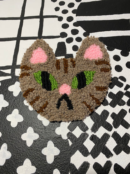 Cat Rug | Wall-Hanging or Tabletop Punch Needle Tufting | Assorted Cats