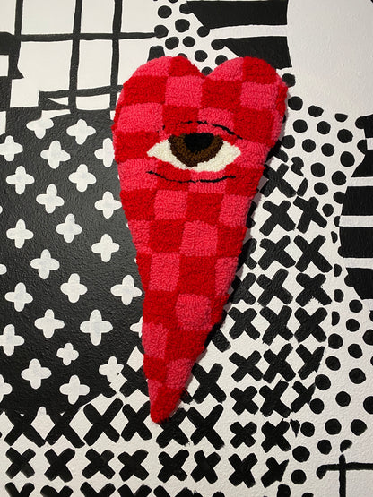 Heart Eyes | Wall-Hanging Tufted Rug