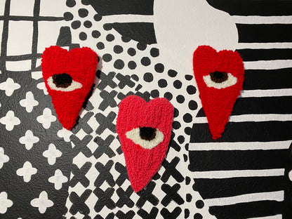 Heart Eyes | Wall-Hanging Tufted Rug