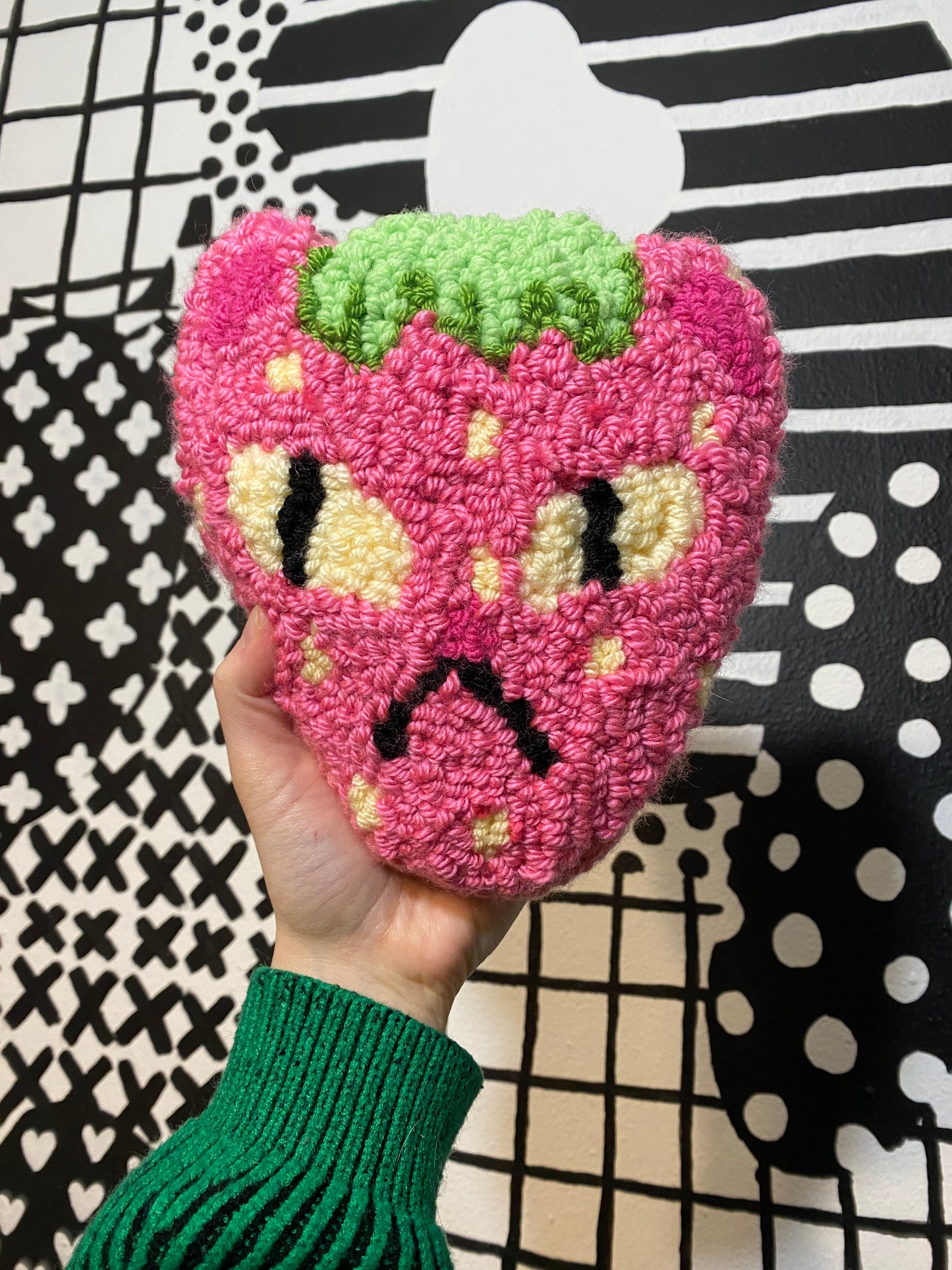 Fruit Cat Rug | Plushie, Wall-Hanging, Tabletop | Punch Needle Tufting