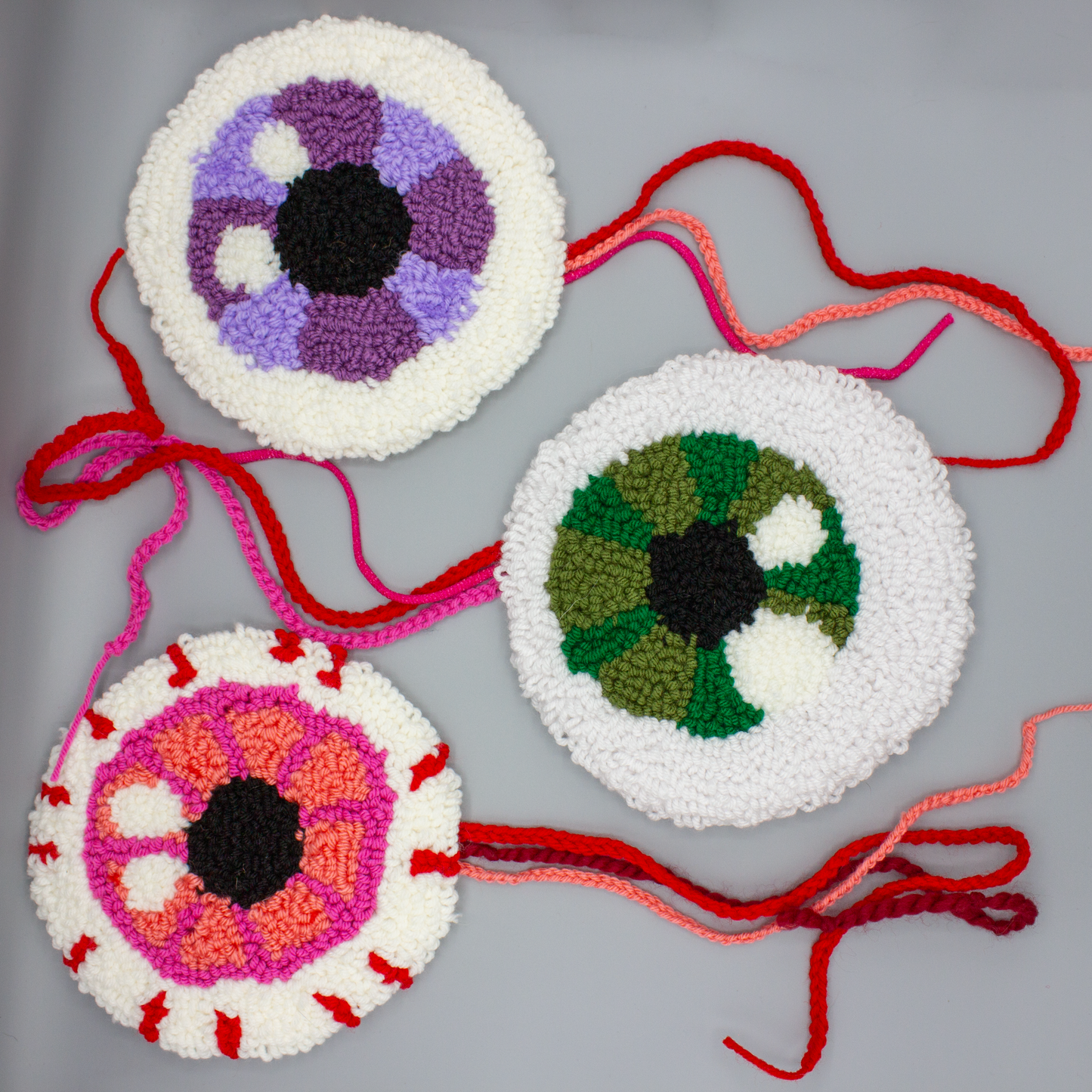 Wall Balls | Eyeball Rug | Wall-Hanging Punch Needle Tufted