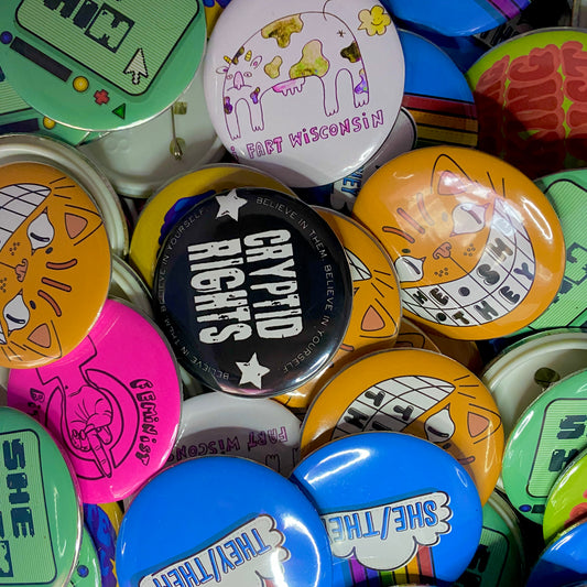 Assorted Buttons | Original Designs | Made In-House | Digital Prints