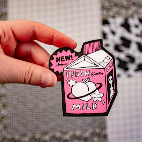 Milky Martian Sticker 8-Pack | Waterproof & Compostable Stickers | Aliens VS the Dairy State