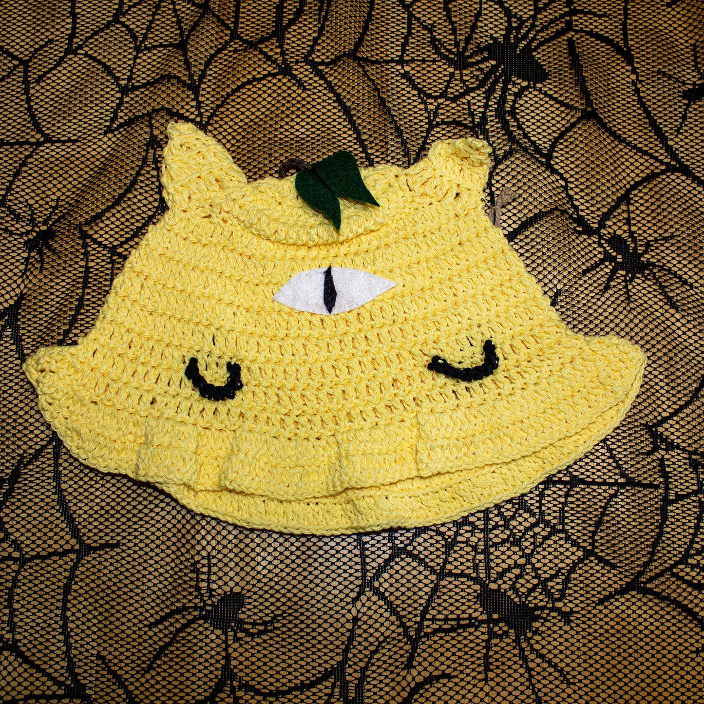 Furbidden Fruit Cat Crochet Bucket Hat | Made To Order