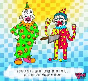 Clown On Clown Crime Digital Illustration | Digital Print on Matte Photo Paper